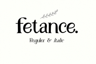 Fetance Font Download