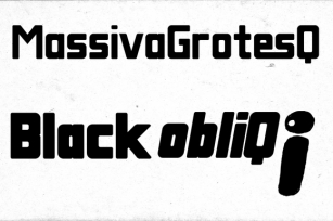 Massiva Grotesq Black Obliq Font Download