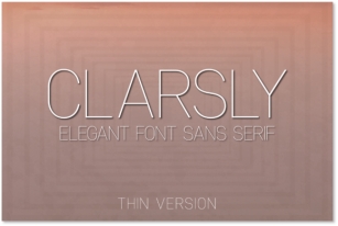Clarsly Thin Font Download