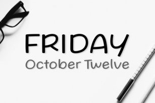 Friday October Twelve Font Download