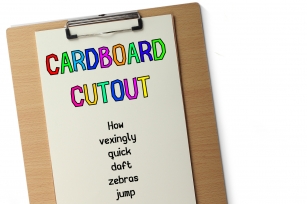 Cardboard Cutout Font Download