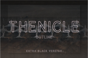 Thenicle Outline Extra Black Font Download