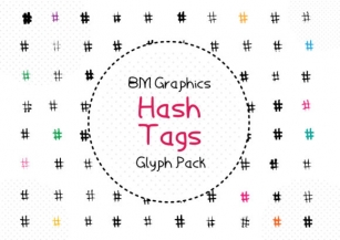 BM Graphics - Hash Tags Font Download