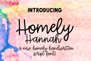 Homely Hannah Font Download