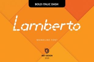 Lamberto Bold Italic Dash Font Download