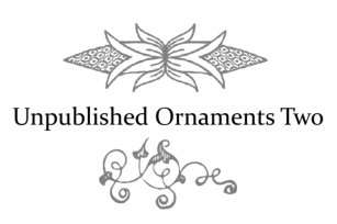 Unpublished Ornaments Two Font Download