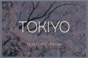 Tokiyo Extra Light Font Download