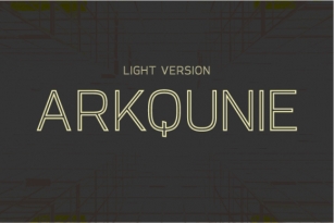 Arkqunie Outline Light Font Download