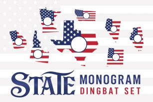 State Monogram Dingbat Font Download
