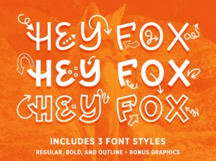 Hey Fox Trio Font Download