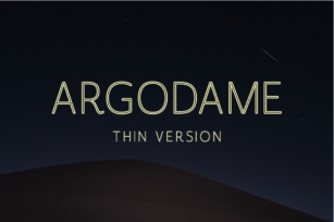 Argodame Outline Thin Font Download