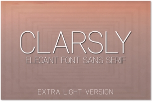 Clarsly Extra Light Font Download