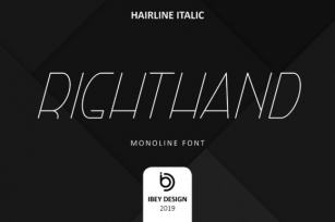 Right Hand Hairline Italic Font Download