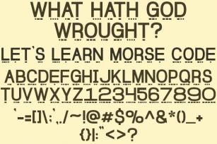 Lets Learn Morse Code Font Download