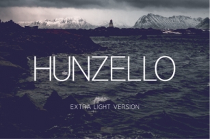 Hunzello Extra Light Font Download
