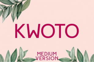 Kwoto Medium Font Download