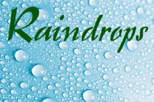 Raindrops Font Download