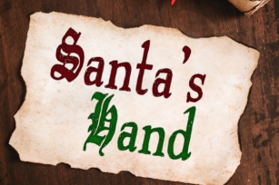 Santa's Hand Font Download