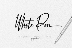 White Pen Script Font Download