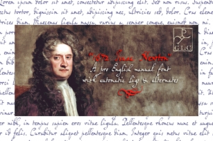 1672 Isaac Newton Font Download