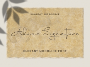Aline Signature Font Download