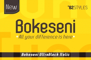 Bokeseni UltraBlack Italic Font Download