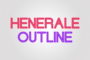 Henerale Outline Font Download