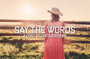 Say The Words Font Download