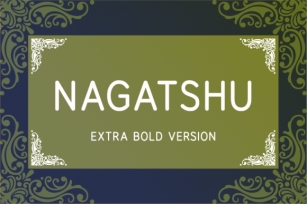 Nagatshu Extra Bold Font Download