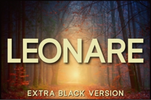 Leonare Extra Black Font Download