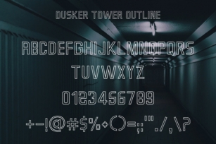 Dusker Tower outline Font Download