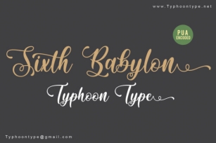 Sixth Babylon Font Download