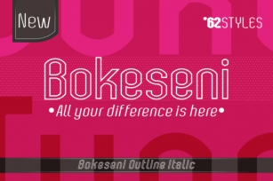 Bokeseni Outline Italic Font Download