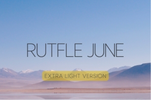 Rutfle June Extra Light Font Download