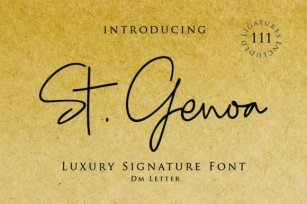 St. Genoa Font Download