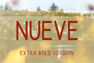 Nueve Extra Bold Font Download