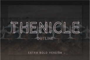 Thenicle Outline Extra Bold Font Download