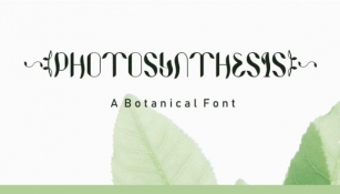 Photosynthesis Font Download