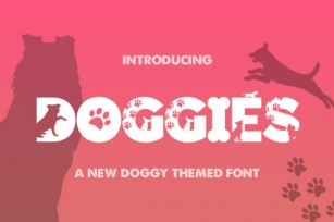 Doggies Silhouette Font Download