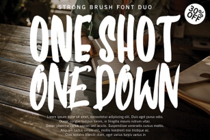 One Shot One Down Font Download