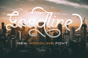 Goodline - Monoline Font Font Download
