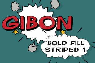 Gibon Bold Fill Striped 1 Font Download