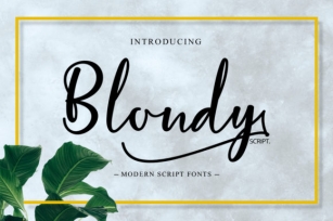Blondy Script Font Download
