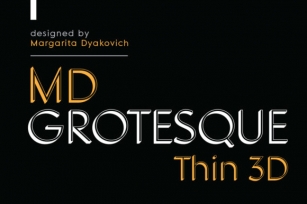 MD Grotesque Thin 3D Font Download