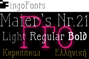 Maier's Nr. 21 Pro Font Download