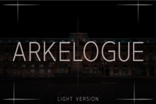 Arkelogue Light Font Download