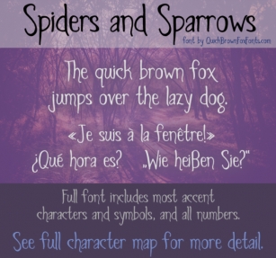 Spiders and Sparrows Font Download