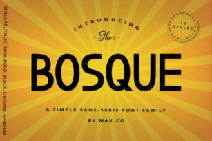 Bosque Family Font Download