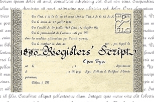 1890 Registers' Script Font Download