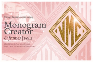 Diamond Monogram Creator Font Download